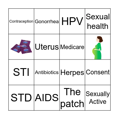 Sexual Health  Bingo Card