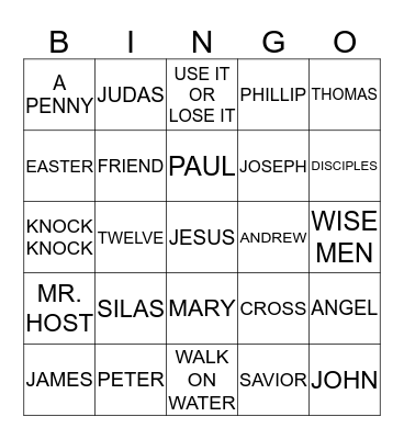 JINGO Bingo Card