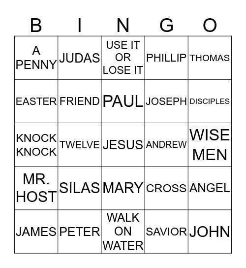 JINGO Bingo Card
