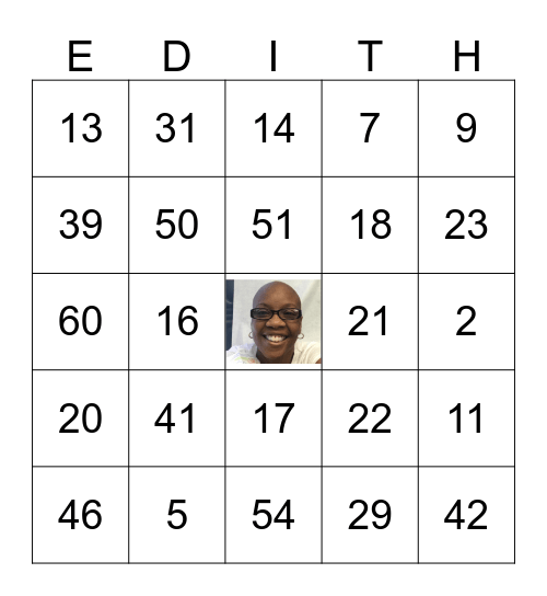 Celebrating Life Bingo Card
