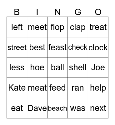 book1-4 Bingo Card