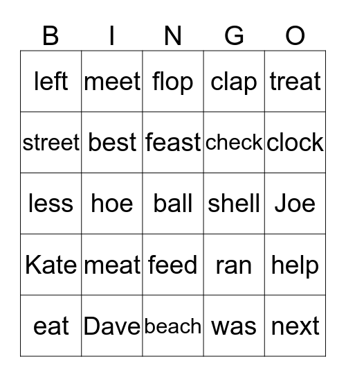 book1-4 Bingo Card