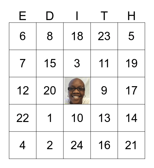 Celebrate Life Bingo Card