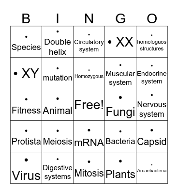 Spring Final EOC Bingo Card