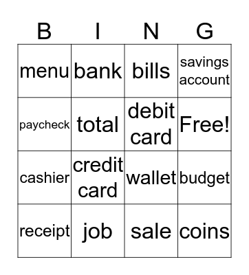 Budget Bingo Card