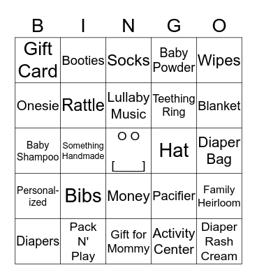 BABY SHOWER BINGO Card