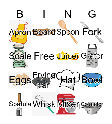 Cooking Tool Bingo Card