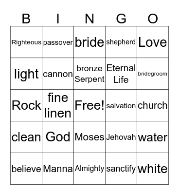 Numbers Bingo Card