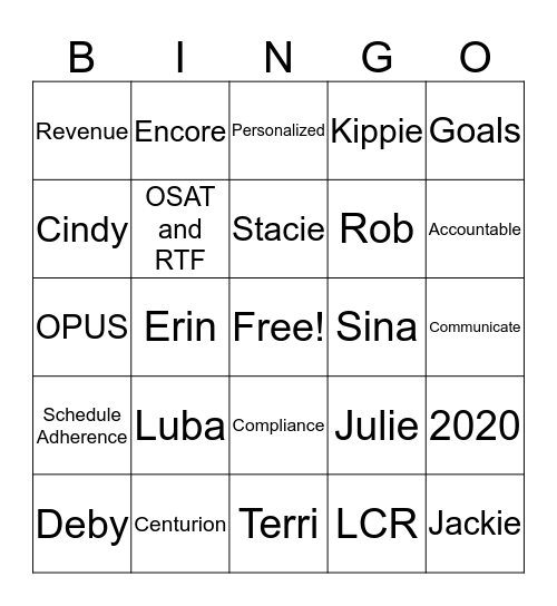 Neon Bingo Card