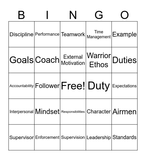 Buzzword Bingo Card