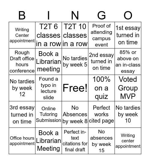 Bianca's English Bingo Card
