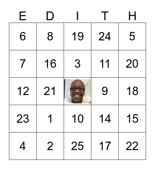 **Celebrating Life** Bingo Card