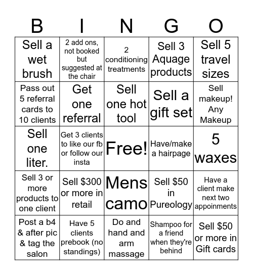 5/28-6/1 Bingo Card