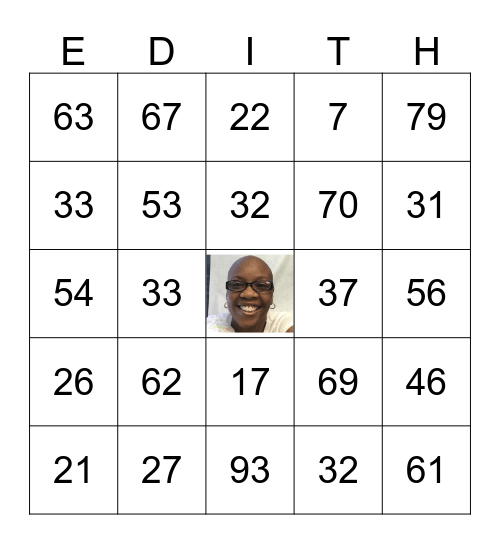 **Celebrating Life** Bingo Card