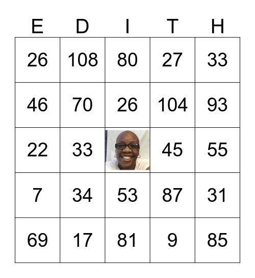 **Celebrating Life** Bingo Card