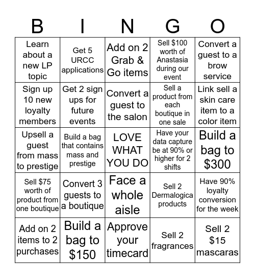 MDW Bingo!  Bingo Card