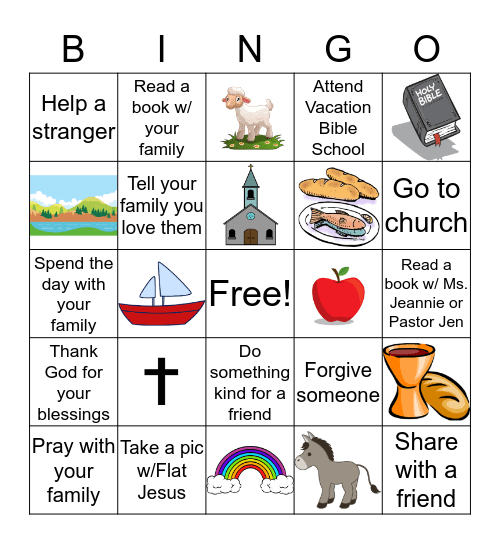 Second Presbyterian Summer Bingo! Bingo Card
