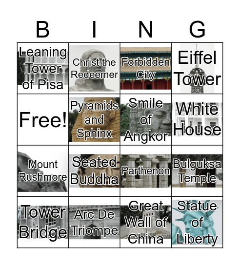 Soingook Theme Park  Bingo Card