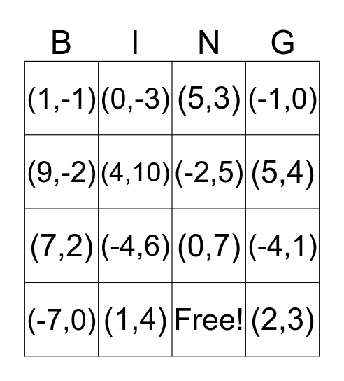 Board 13 Bingo Card