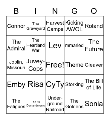 Unwind BINGO A Bingo Card