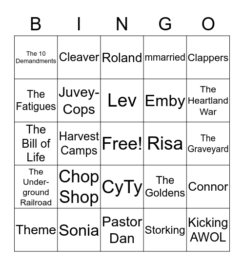 Unwind BINGO  B Bingo Card