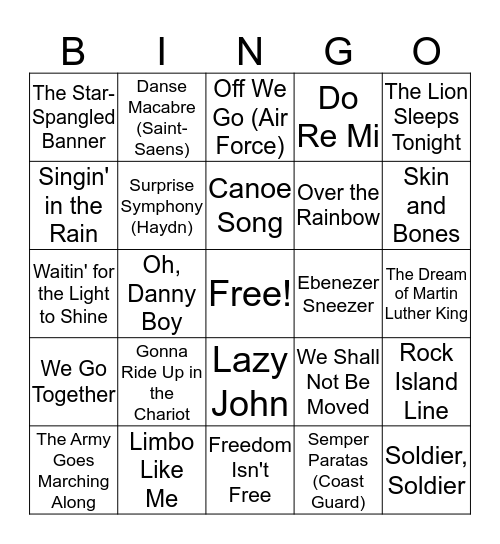 4th Grade Bingo Card