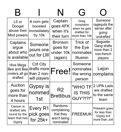 Brandon's DPL S2 Auction Bingo Card