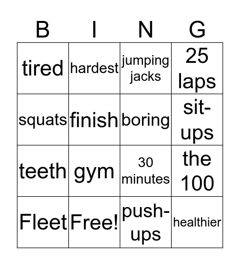 All the way to 100 Bingo Card