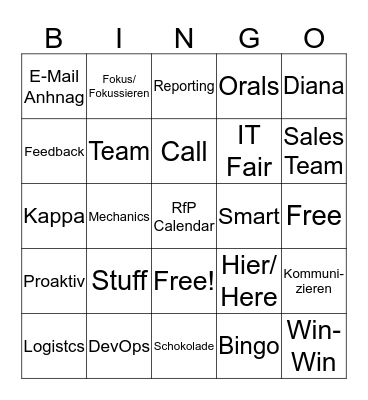 Meeting Bingo Card