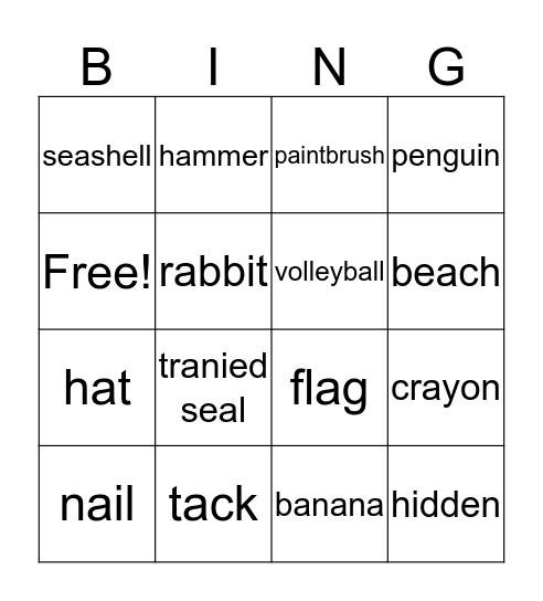 Beach volleyball Bingo Card