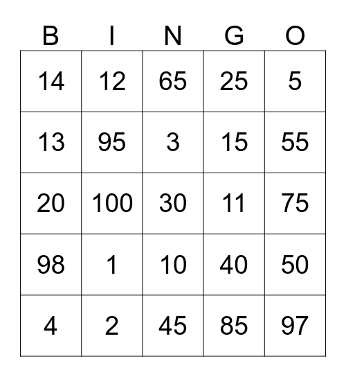 Hawa Punya Bingo Card