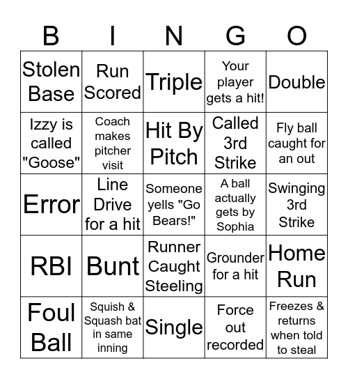 White Bear Lake Black Bingo Card