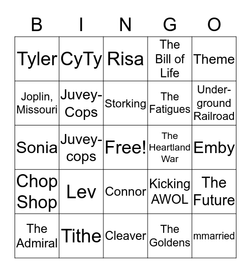 Unwind BINGO Card