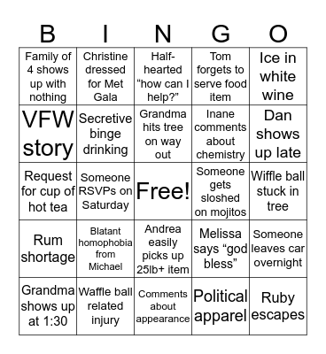 MDW Bingo Card
