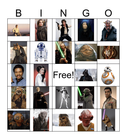 Star Wars Reads Day Bingo Card