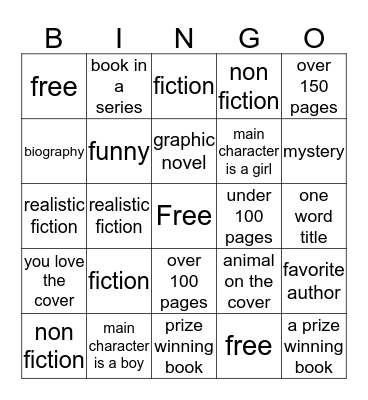 bingo challenge Bingo Card