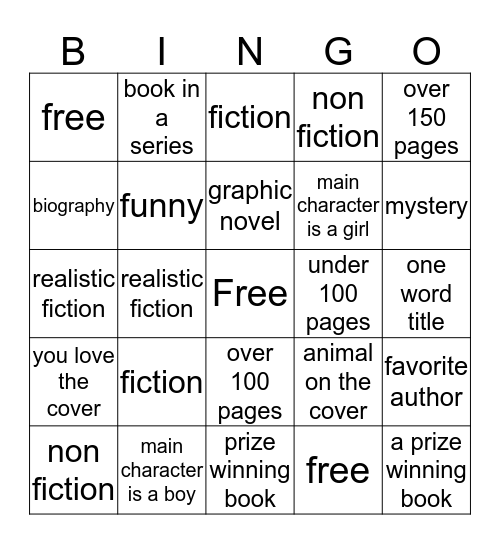 bingo challenge Bingo Card