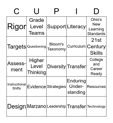 Valentine's Bingo Card