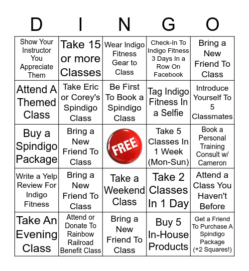 SpinDINGO! Bingo Card