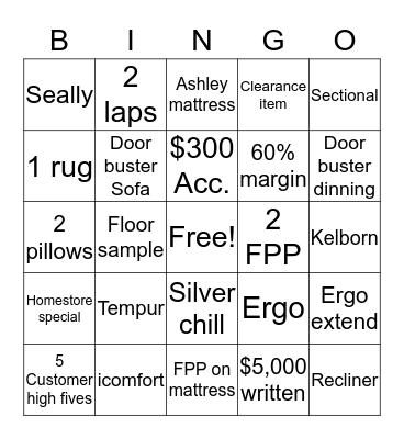 Memorial Weekend Bingo Card