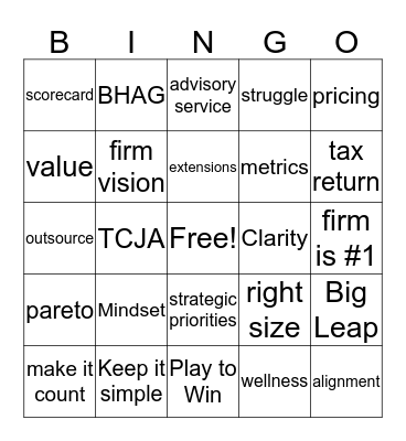 ReGroup Bingo Card