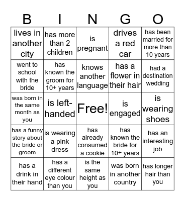 FIND SOMEONE WHO... Bingo Card