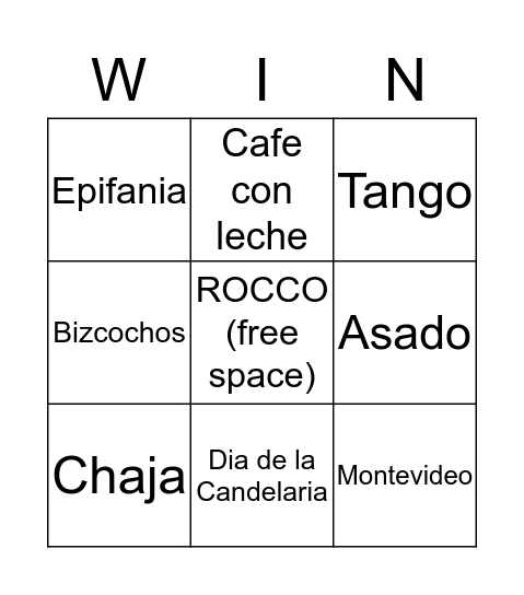 Creative Ending Bingo Card