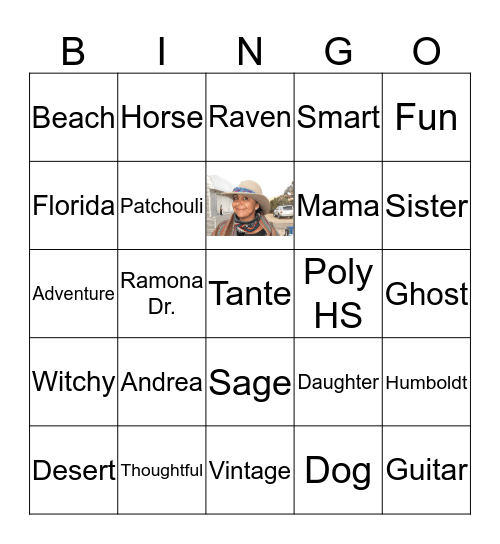 Andrea's B-day Bingo Card