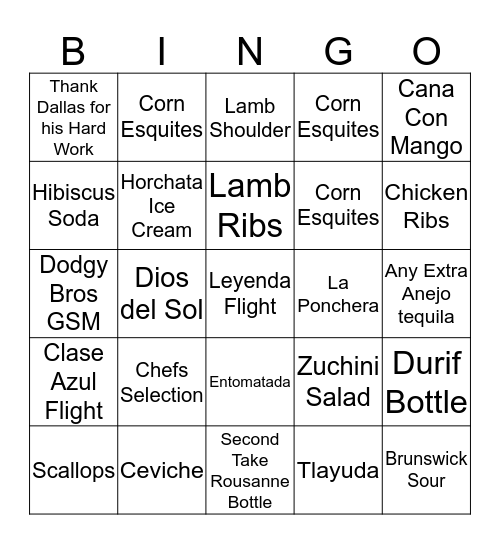 MesaMesa Ding Dong Bingo Card