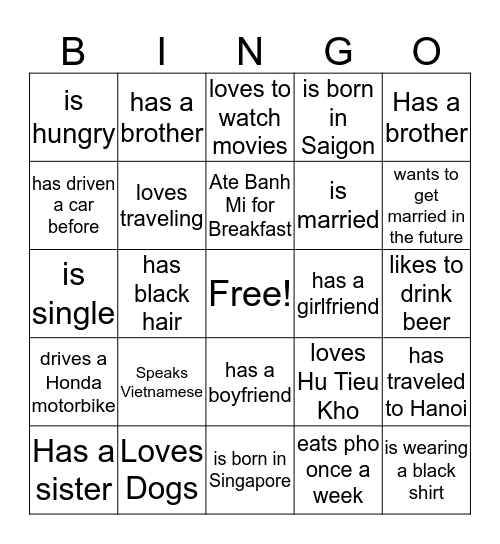 FIND SOMEONE WHO... Bingo Card