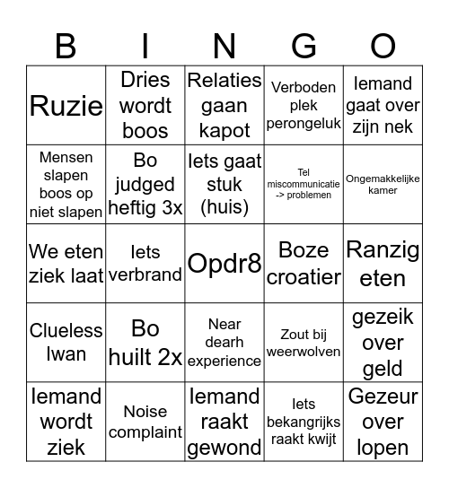 Big boy bingo Card