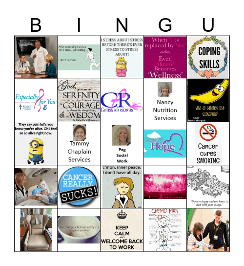 Believe in Never Giving Up Bingo Card