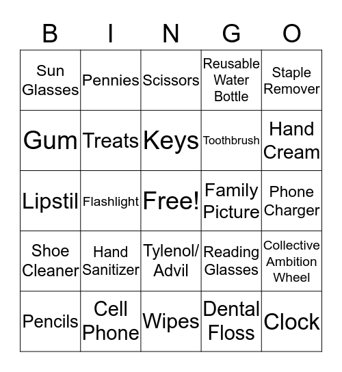 What's in your office? Bingo Card