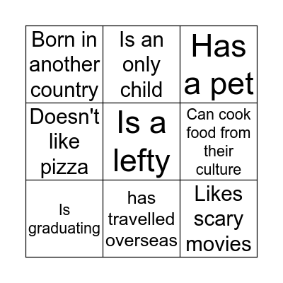 Getting-to-Know-You BINGO Card